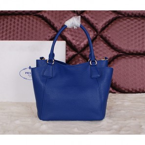 2014 Prada Vitello Daino Tote Bags Grainy Leather BR2435 Blue