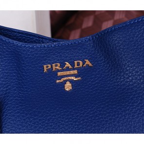2014 Prada Vitello Daino Tote Bags Grainy Leather BR2435 Blue