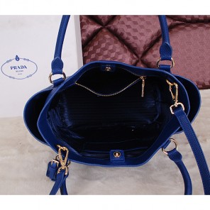 2014 Prada Vitello Daino Tote Bags Grainy Leather BR2435 Blue