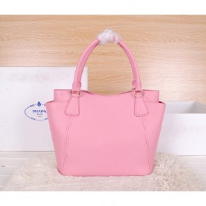 2014 Prada Vitello Daino Tote Bags Grainy Leather BR2435 Pink