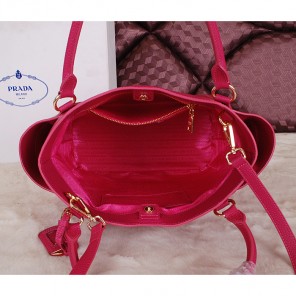 2014 Prada Vitello Daino Tote Bags Grainy Leather BR2435 Rose
