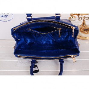 2014 Prada Weave Leather Tote Bags B2274 Blue