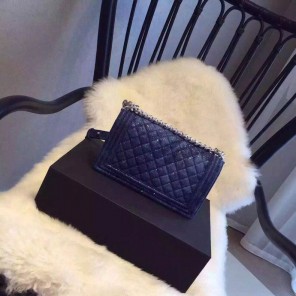 2015 Boy Chanel Flap Shoulder Bag Denim A67086 Blue