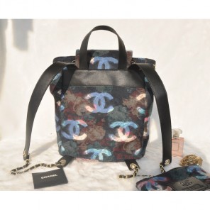 2015 Chanel Backpack Villus Leather A68030 Blue