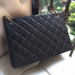 2015 Chanel Briefcase Bag Original Leather A37009 Black