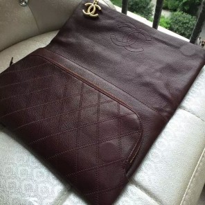 2015 Chanel Clutch Original Leather A56508 Claret