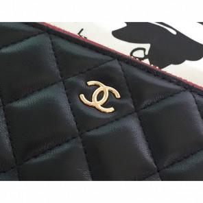 2015 Chanel Computer Bag Original Sheepskin Leather A82088 Black with Gold