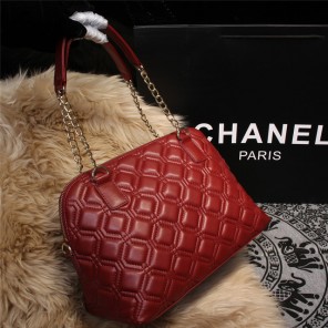 2015 Chanel Shoulder Bag Sheepskin Leather A68029 Red