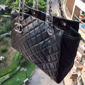 2015 Chanel Shoulder Bag in Original Leather A94059 Black