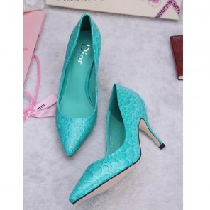 2015 Dior women Stone stripes heeled shoes