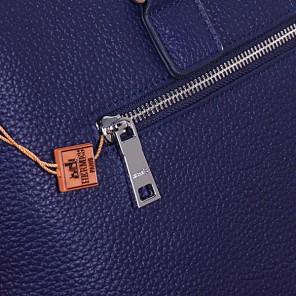 2015 Hermes Briefcase Original Calf Leather 5946 Blue