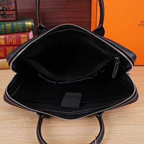 2015 Hermes Briefcase Original Calf Leather H8012 Black