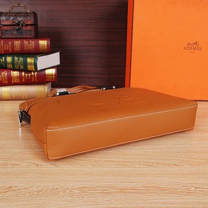 2015 Hermes Briefcase bag Original Calf Leather H8633 Wheat