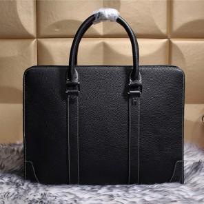 2015 Hermes Mens Briefcase Original Calfskin Leather H9817 in Black