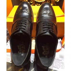 2015 Hermes men business  shoes in Lizard stripe leather