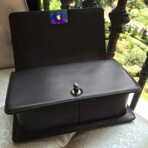 2015 LE Boy Chanel Flap Shoulder Bag Original Leather A67086 Black