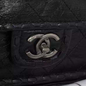 2015 Latest Chanel Shoulder Bag Original Iridescent Leather A59550 Black