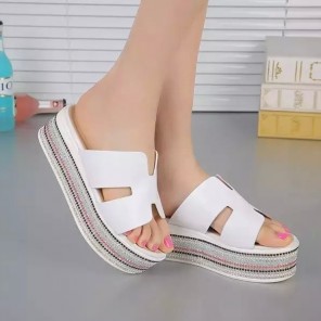 2015 hermes women new arrivals patent leather slippers