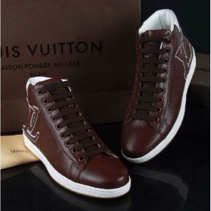 2015 louis vuitton men High-top casual shoes