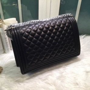 2016 Boy Chanel Flap Shoulder Bag in Original sheepskin Leather A67088 Black