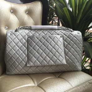 2016 Chanel CF Original Leather Travel Bags A21300 Silver