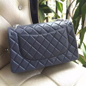 2016 Chanel Classic Flap Bag 1113 Lavender Original Sheekskin leather Silver Hardware