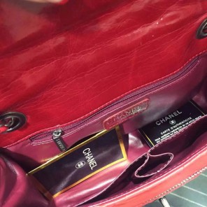 2016 Chanel Flap Shoulder Bag Iridescent Leather A68113 Rose