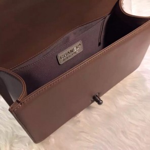 2016 Chanel LE Boy Flap Shoulder Bag Original sheepskin Leather A67086 Gray