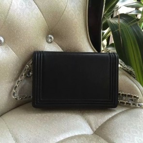 2016 Chanel WOC mini Flap Bag Grey Original leather A80746 Blue&Black