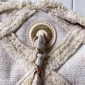 2016 Chanel shoulder Bag Original Fabric A9222 OffWhite