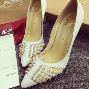 2016 Christian Louboutin high-heeled shoes in Patent leather with Rivet