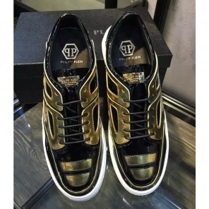 2016 Philipp Plein men Patent leather Casual shoes