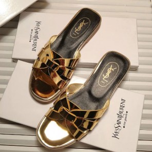 2016 Yves Saint Laurent women Flats Slippers in Patent leather
