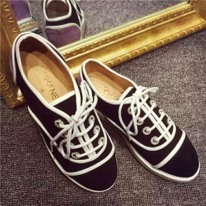 2016 chanle shoes in denim