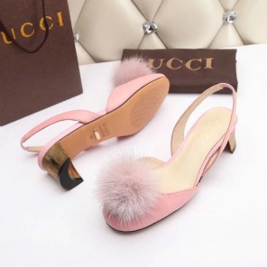 2016 gucci women Sandals in lambskin leather with Heel Height 5.5cm