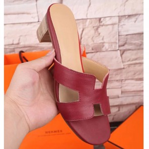 2016 hermes classic women Slippers in Calfskin leather