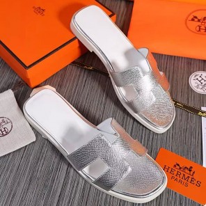 2016 hermes new arrivals women Flats Slippers in Calfskin leather