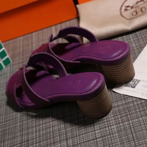 2016 hermes new arrivals women Slippers in Calfskin leather