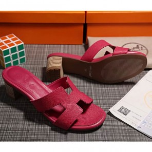 2016 hermes new arrivals women Slippers in Calfskin leather
