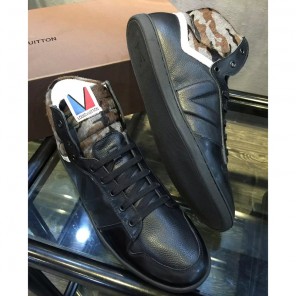 2016 louis vuitton Calfskin leather Men classic Lace-up sneaker