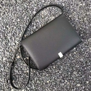 2017 CELINE CLUTCH ON STRAP IN GRAINED AND SHINY CALFSKIN