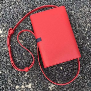 2017 CELINE CLUTCH ON STRAP IN GRAINED AND SHINY CALFSKIN