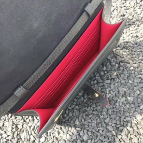 2017 CELINE CLUTCH ON STRAP IN GRAINED AND SHINY CALFSKIN