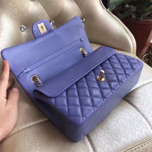 2017 Chanel Classic Flap Bag Lavender Original Sheepskin Leather 1112 Gold hardware