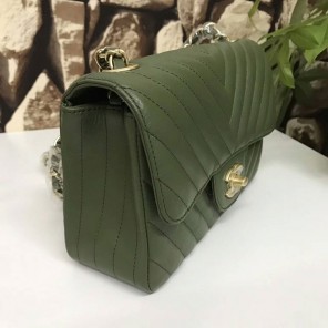 2017 Chanel Classic Mini Flap Bags Original leather A1116 in Green