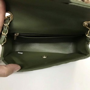 2017 Chanel Classic Mini Flap Bags Original leather A1116 in Green