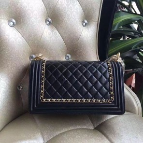 2017 Chanel Le Boy Flap Shoulder Bag Original Sheepskin Leather A67086