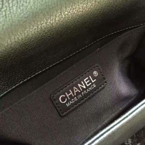 2017 Chanel LeBoy Flap Shoulder Bag Original Goat leather A67086 Green