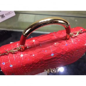 2017 Chanel Small Shoulder Tote bag Original Python Leather A90019 Gold hardware