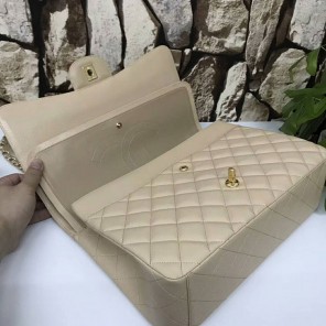 2017 Classic Chanel Maxi Double Flaps Bag A58601 Original Caviar Leather